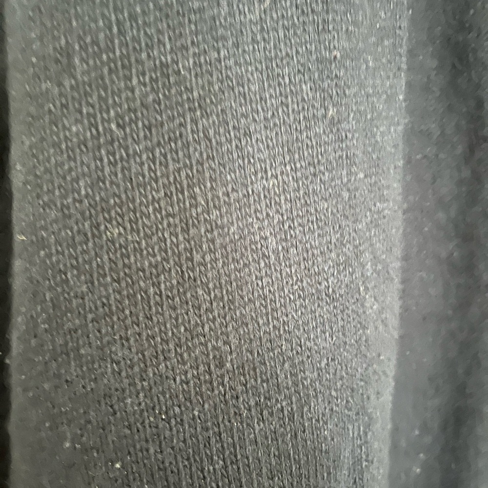 DEAR Cashmere 💯 Merino Wool Navy Blue Open Front Long Cardigan Coatigan L - Picture 3 of 5